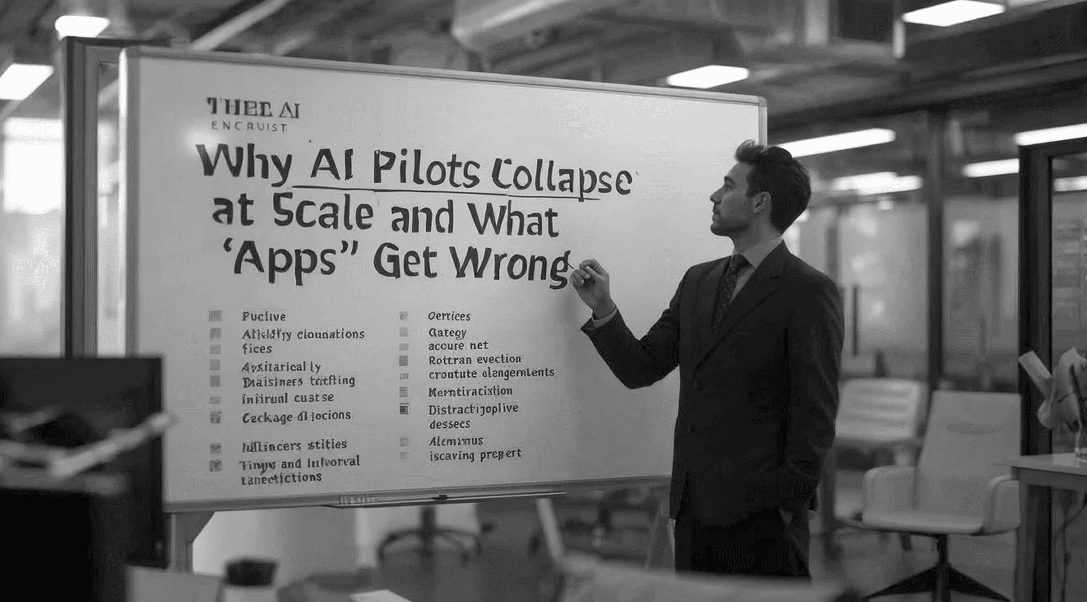 Why AI pilots collapse at scale (and what “apps” get wrong)