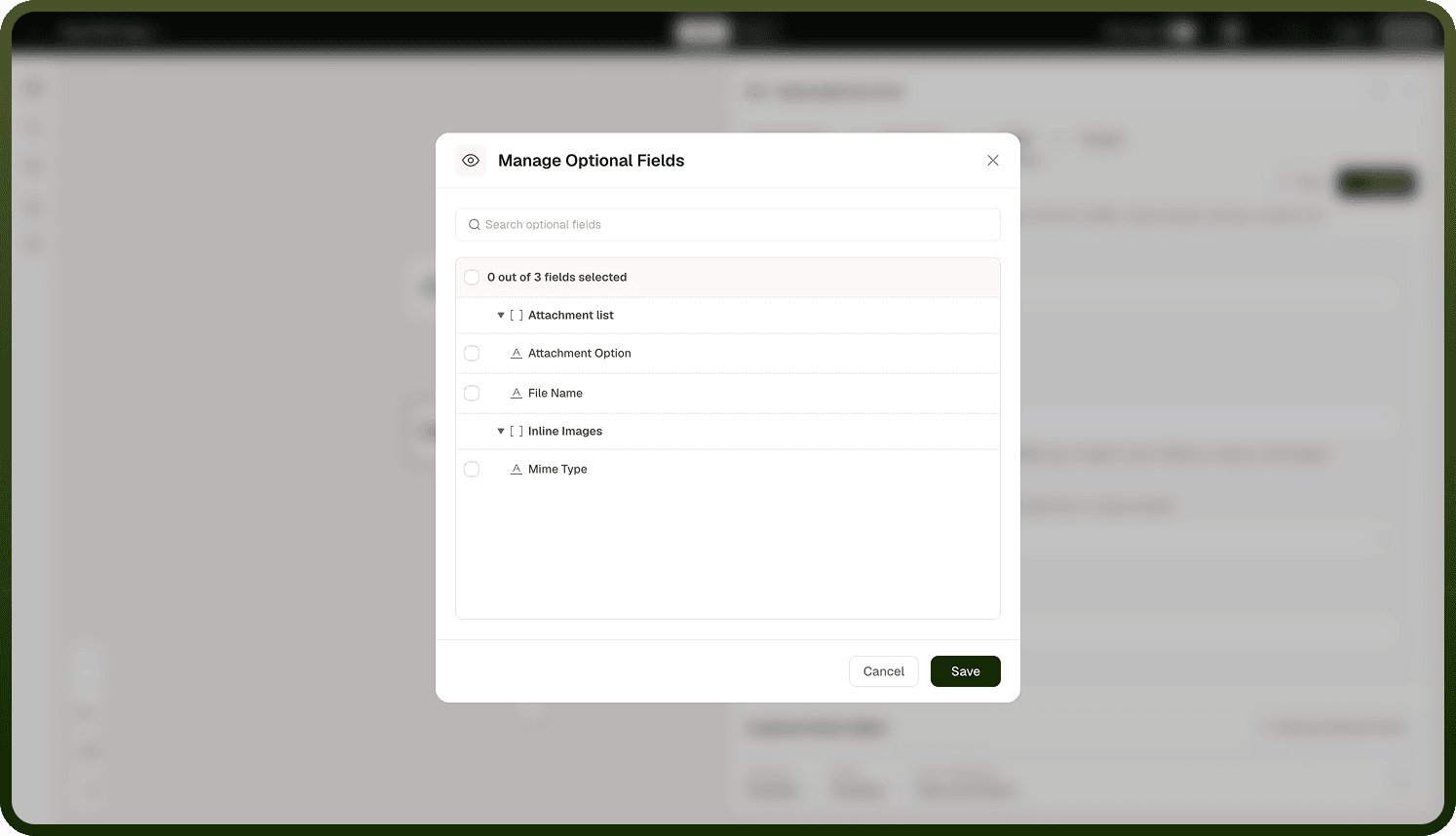 optional fields