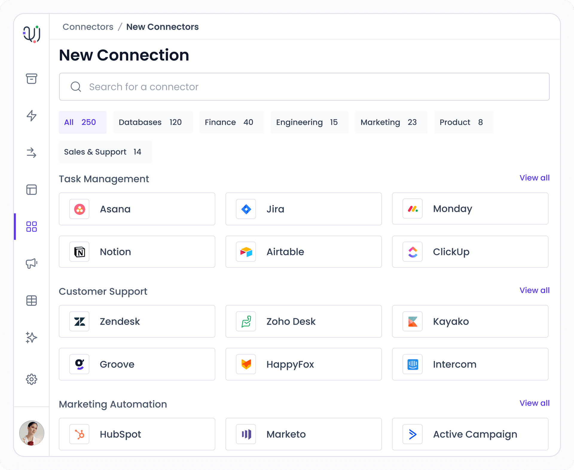 Connect to Most Popular SaaS Apps within minutes