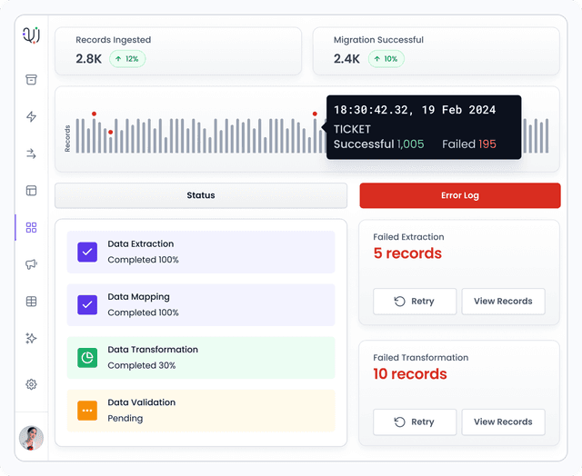 Progress tracking and real-time status updates