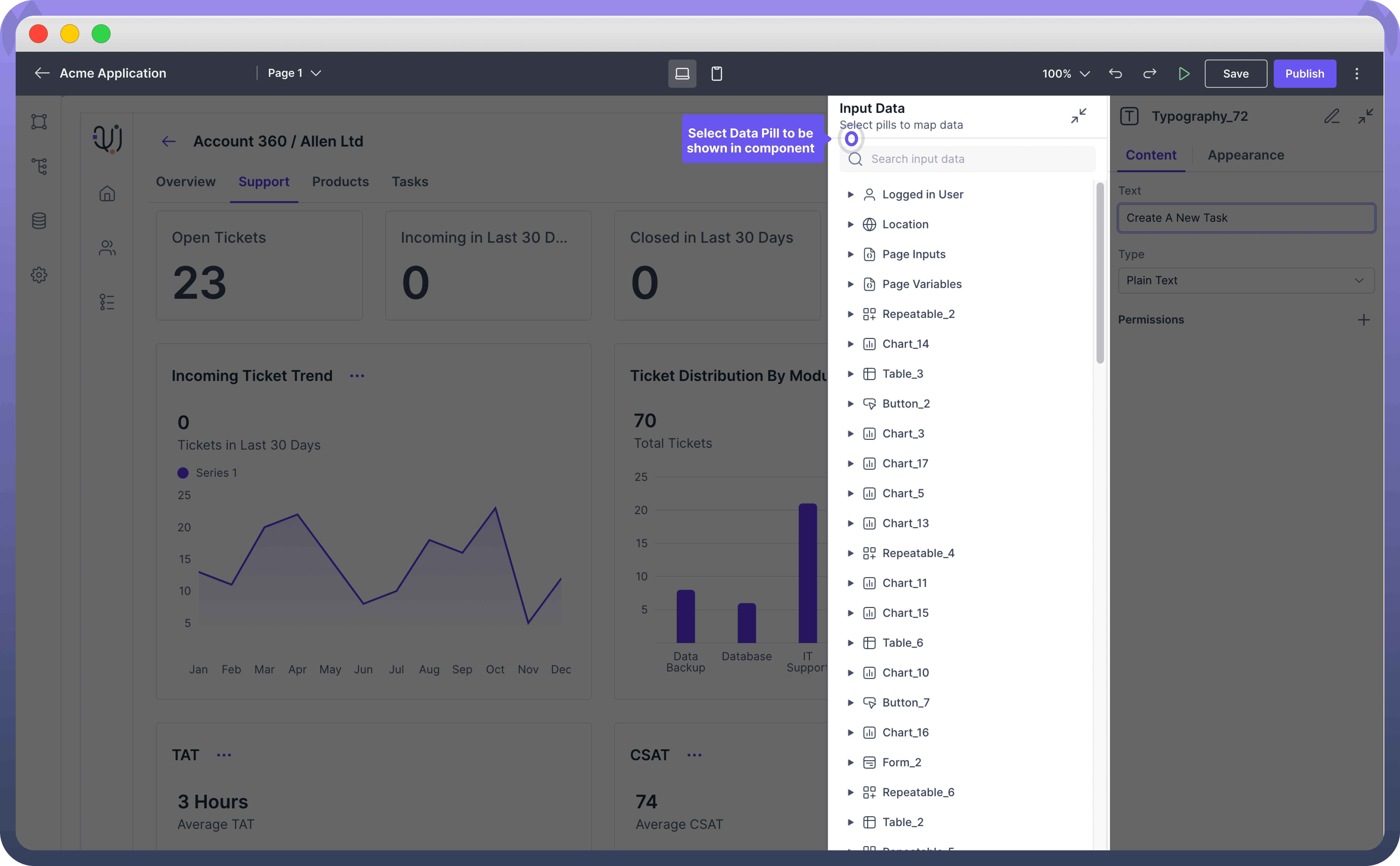 Map Data to Interface Components - UnifyApps